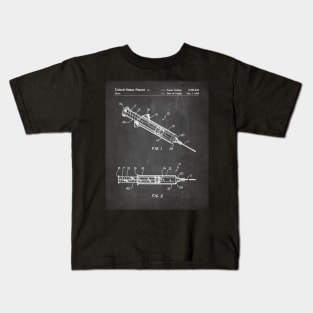 Medical Syringe Patent - Doctor Nurse Doctors Office Art - Black Chalkboard Kids T-Shirt